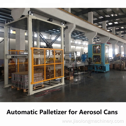 Automatic magnetic palletizer machine for aerosol cans making production line